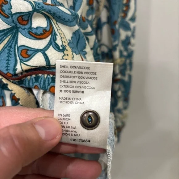 Anthropologie Floral Button Down Top Women’s Size Small - Picture 11 of 13